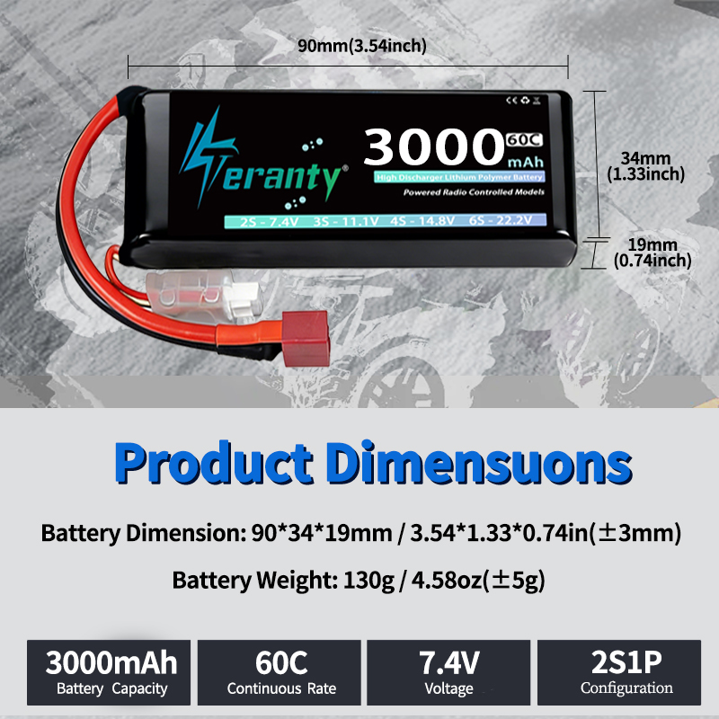 테란티 2S 3000mAh 리포 배터리 7.4V 60C - Drone Gimbal Controller 리뷰 및 가격